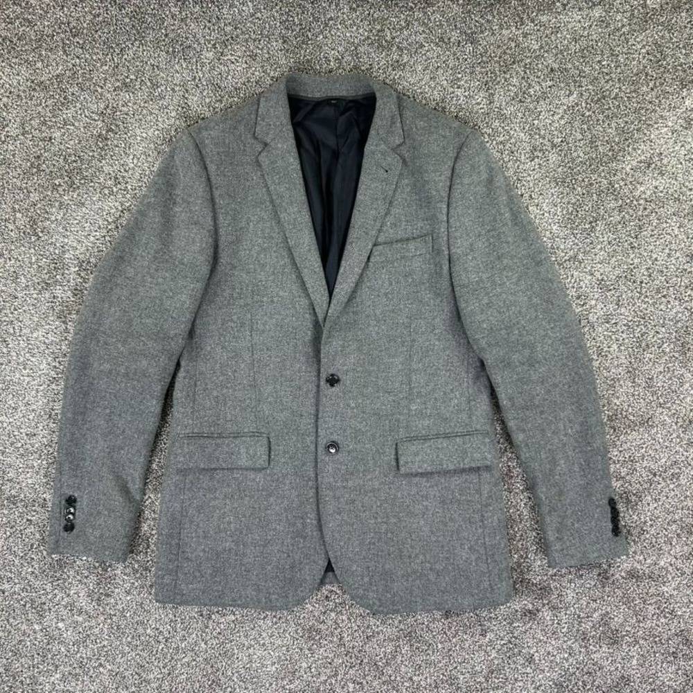 J.Crew Ludlow Gray Blazer Mens 42L Authentic Yorkshire Tweed By Moon Suit Jacket